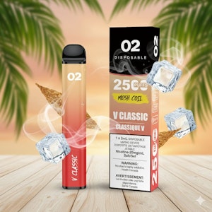 O2 - V Classic-  25k Puffs -20 mg/mL