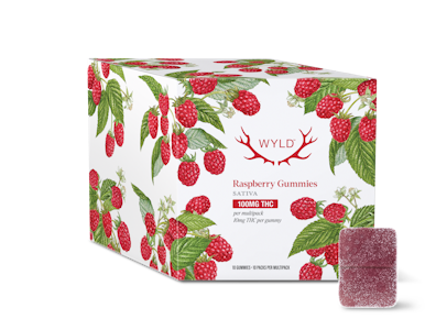Wyld - Multipack of 10 Raspberry 10mg THC Soft Chews by Wyld