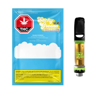 Sticky Greens - Double Rainbow Liquid Diamond 1g Prefilled Vape Cartridge