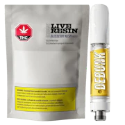Debunk Blueberry Kush Live Resin 1g Prefilled Vape Cartridge