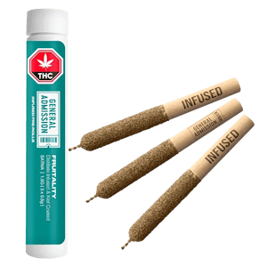 General Admission - General Admission - Fruitality 3 x 0.5g Distillate Infused Pre-Rolls