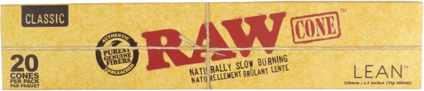 Raw - RAW - Classic - Pre-Rolled Cones - Lean - 20-Pack
