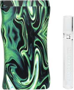 Red Eye Glass - Red Eye Glass - Green Swirl Dugout