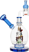Red Eye Glass 6.5" - Tall Sealife Concentrate Rig W/Whirlpool Cap & Pearls