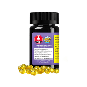 Glacial Gold - Glacial Gold - CBN:CBD 10mg:10mg 100 x 0.345g Softgels