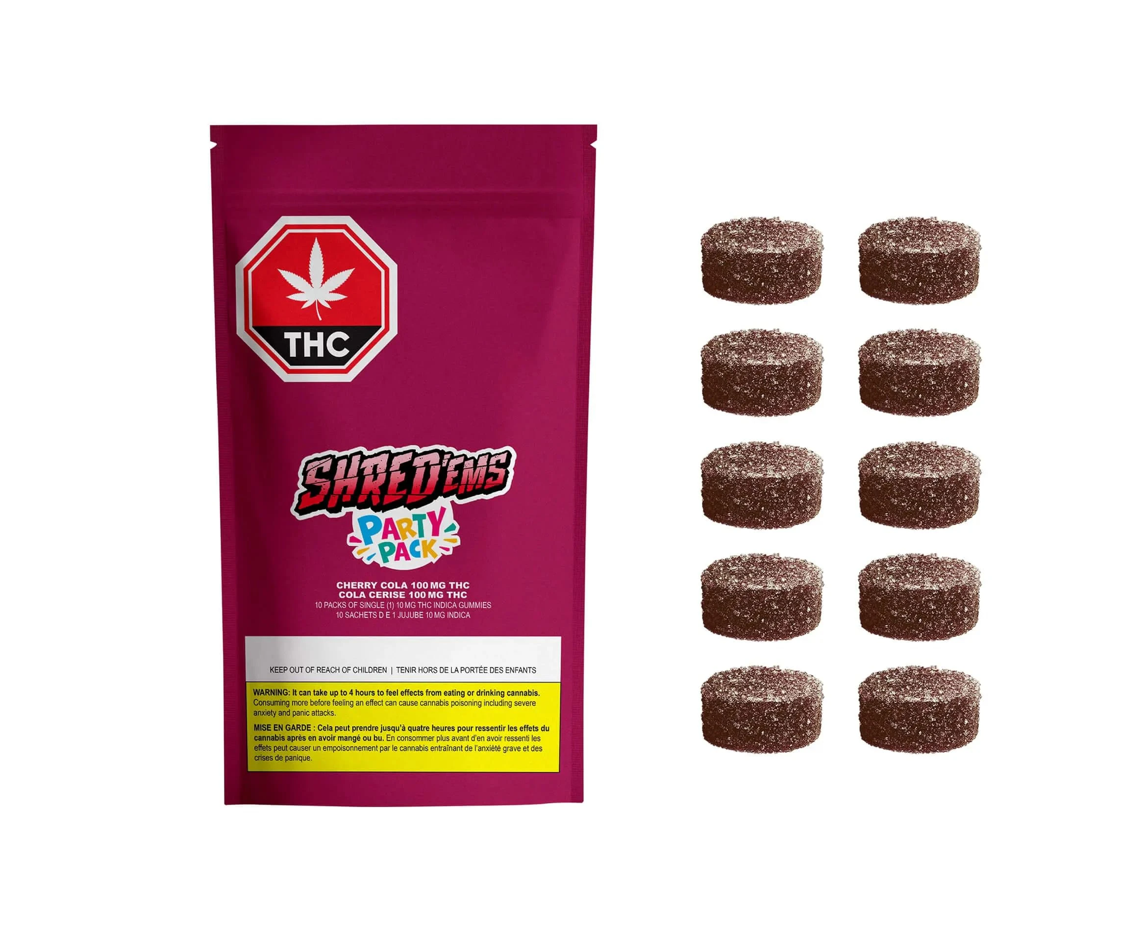 SHRED'EMS - Multipack of 10, Shred'ems Cherry Cola 10x4.5g Gummies Main Image
