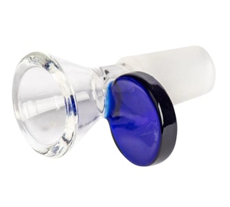 Red Eye Glass - 14MM  BLUE DISC HANDLE CONE PULL-OUT