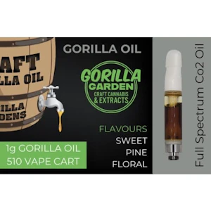 Gorilla Garden Craft Cannabis & Extracts - Stinky Fuel Honey Oil 1g Prefilled Vape Cartridge Gorilla Garden