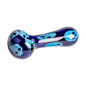 4.25" Skulls Hand Pipe Blue