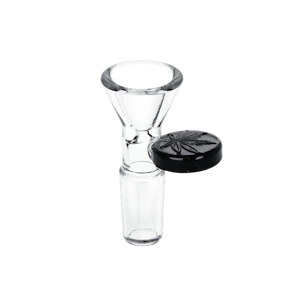 AFG Distribution Canada - Black Herb Slide w/ Embossed Leaf Tab - 14mm Male