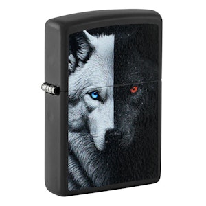 Zippo - Zippo 46694 Two Wolves Face Edition Black & White Lighter