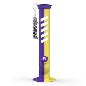 Rebound - Purple and Yellow Rebound 14 Inches Silicone Straight Bong