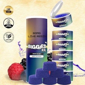 BIGGIES - Berry Blaze Live Resin Chews (6 x 10mg) - BIGGIES
