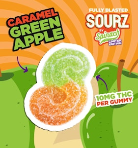 SOURZ by Spinach - SOURZ by Spinach Caramel Green Apple 5pk Sofy Chews