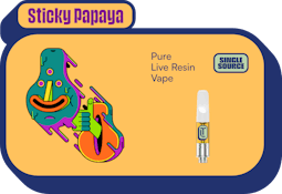 Sticky Papaya Live Resin Vape Cart - 1g