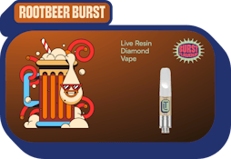 Root Beer Burst Live Resin Diamond Vape Cart - 1g