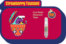 Strawberry Tsunami Live Resin Diamond Vape Cart - 1g
