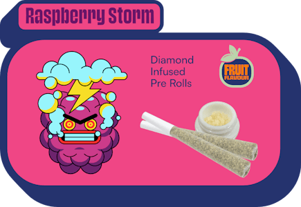 Terra Labs - Raspberry Storm Infused Pre-Rolls - 0.5g x 3