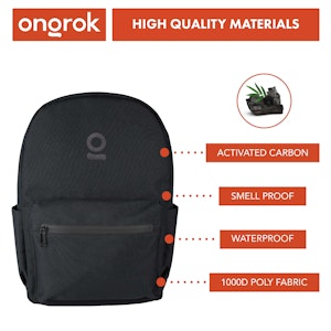 SMOKE ARSENAL - ONGROK Smell Proof Backpack - BLK