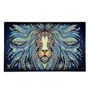 Tribal Lion Glass Rolling Tray - Medium