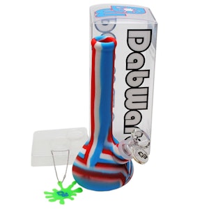 Accessory Distributor - Dabware Silicone Beaker Bong 7.5" (Blue/Red/White)