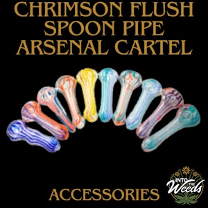 Arsenal - 3" Crimson Flush Spoon Pipe Assorted Colours (Arsenal Cartel)