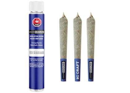 UNDERGROUND - VIOLATOR KUSH HASH INFUSED | 3 x .5g