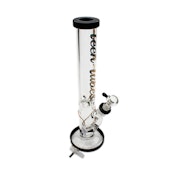16" 9mm Straight Glass Bong - Black