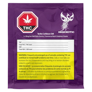HighXotic - HighXotic - TenTen Live Rosin Gummy - Indica - 1 Pack
