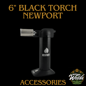 Newport - 6 inch Black Torch Lighter (Newport)
