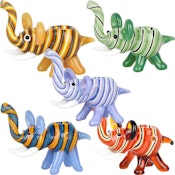 Mini Wig Wag Elephant Glass Hand Pipe Colors Vary