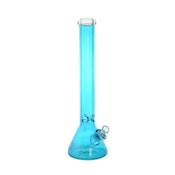18" Blue Day Glow Beaker Bong