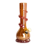 10" Retro Glass Platinum Metallic Wrap Bong