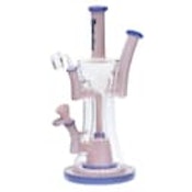 12" Hoss Two-Tone Double Bubbler - Pink