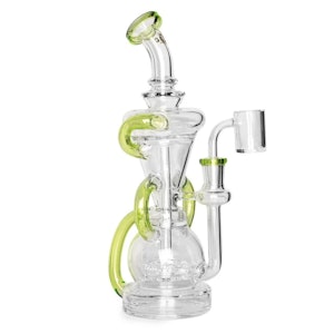 GEAR Premium - 10" Crystal Glide Triple Uptake Dual Chamber Recycler - Lime Green