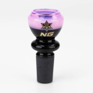 Nice Glass - 14mm Black & Colour Cup Bowl - Pink