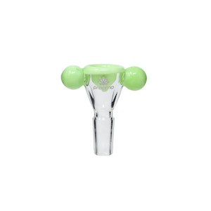 Preemo Glass - 14mm Double Bauble Bowl - Milk Green