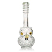 Retro Glass 12" Metallic Owl W/Glow in the Dark Wrap & Mouthpiece
