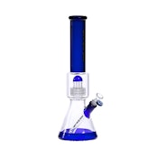 16" Nice Glass Large Stereo Matrix Perc Beaker (Blue)