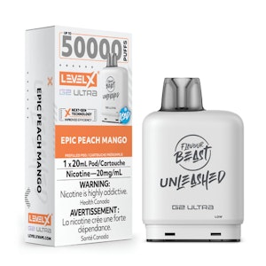 Level X Unleashed G2 Ultra Pods - Epic Peach Mango - 50K Puffs - 20mg/mL