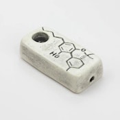 Handmade Ceramic Smoking Pipe - DNA - 2"