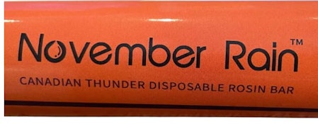 November Rain-Canadian Thunder Sativa Rosin Bar Dispo Vape 0.5g
