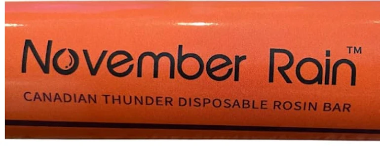 November Rain - November Rain-Canadian Thunder Sativa Rosin Bar Dispo Vape 0.5g