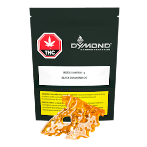 Dymond Concentrates 2.0 - Black Diamong OG Shatter - 1g x 1