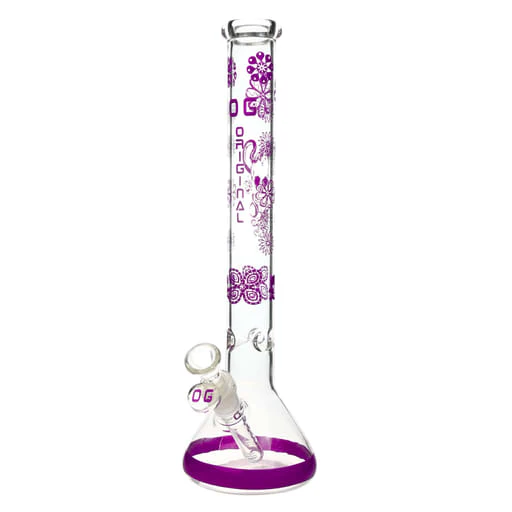 OG Glass - 14" 5mm OG Original Glass Flower Pattern Beaker Main Image