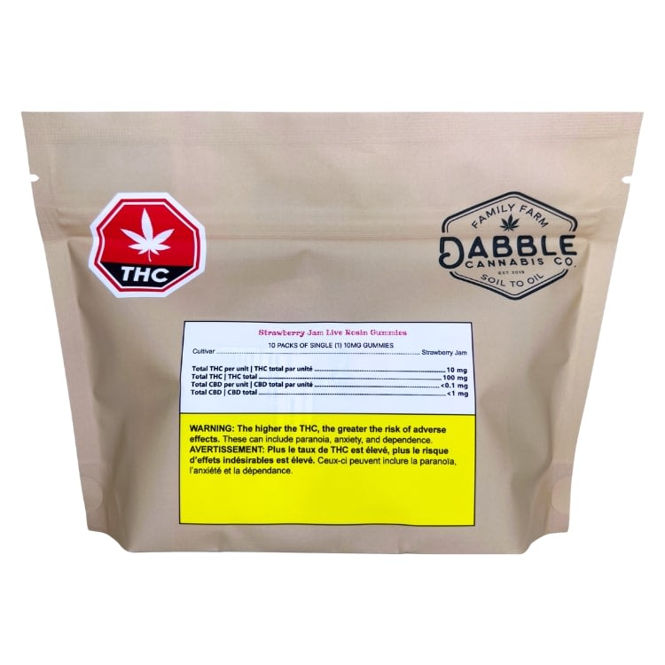 10 x 10MG STRAWBERRY JAM LIVE ROSIN CHEWS