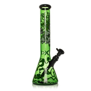 West Coast Gas - ACC - Creature Gear Premium - 15 Inch Glow-in-the-Dark Smoking Skulls Water Pipe