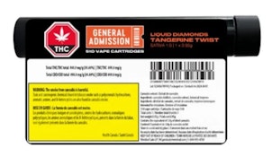 GENERAL ADMISSION : Tangerine Twist Liquid Diamond .95g Vape Cartridge