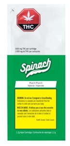 SPINACH - SPINACH : Peach Punch (Skunk #1) 1.2g Vape Cartridge