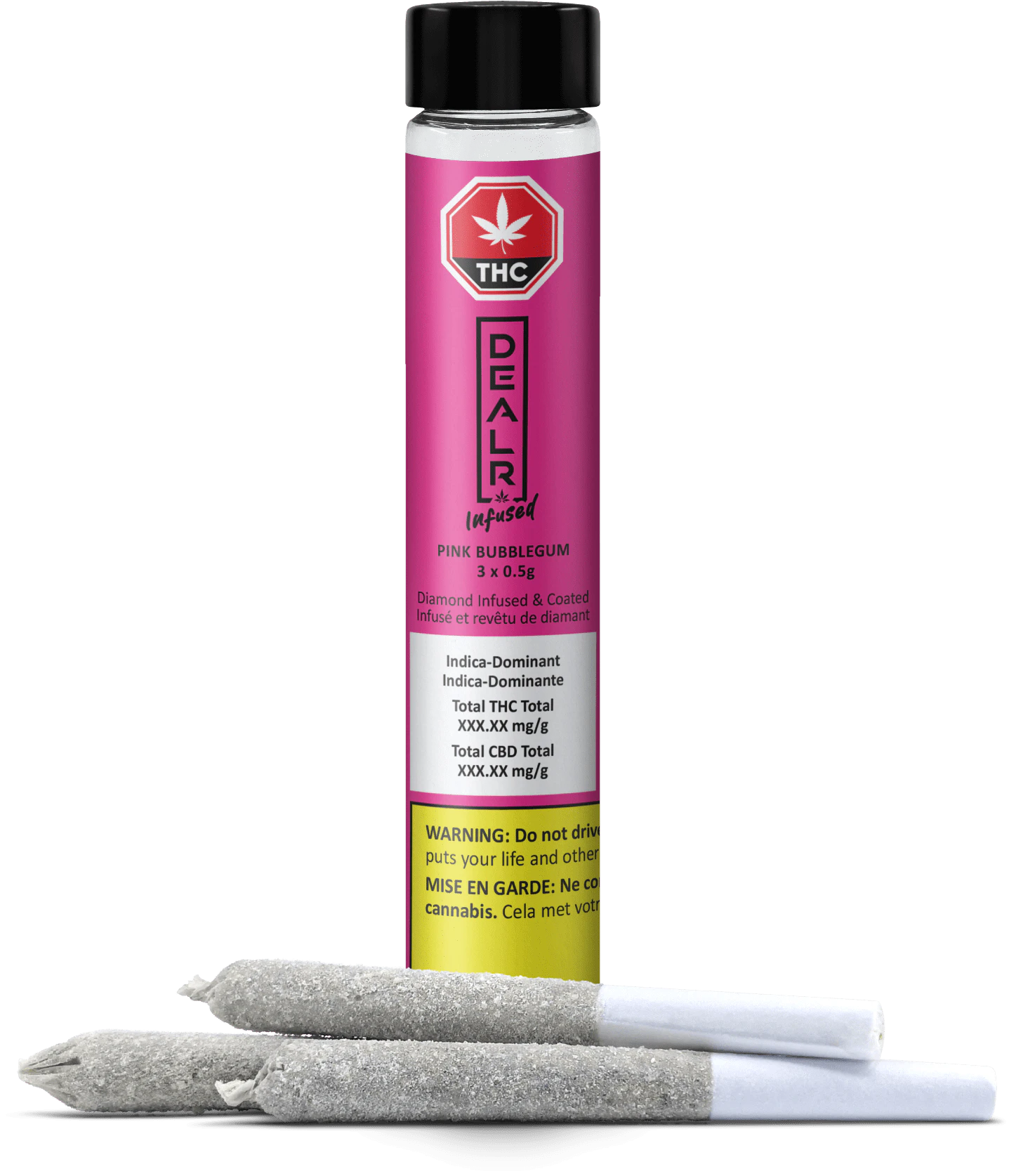DEALR Infused - Dealr Pink Bubblegum Infused Pre-Rolls - 3 X 0.5g Main Image